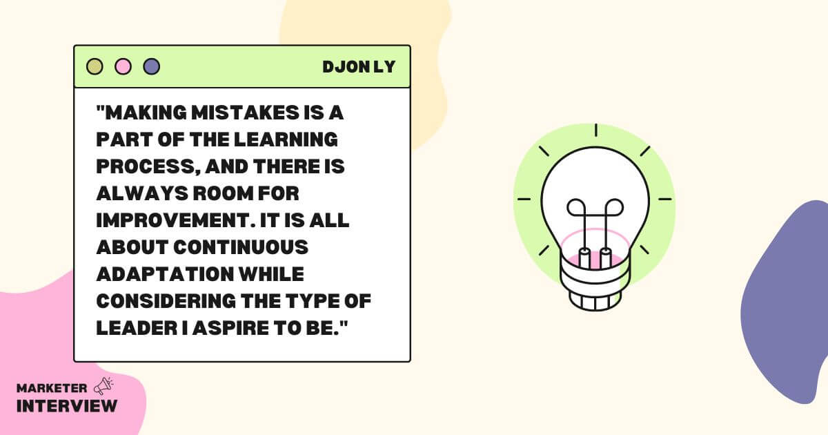 Djon Ly Quote's about making mistake is part of learning
