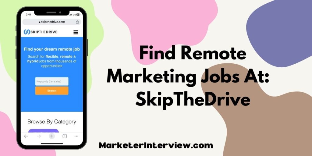 find remote marketing jobs skipthedrive Find Dream Remote Marketing Jobs On 10 Sites You've Never Heard Of
