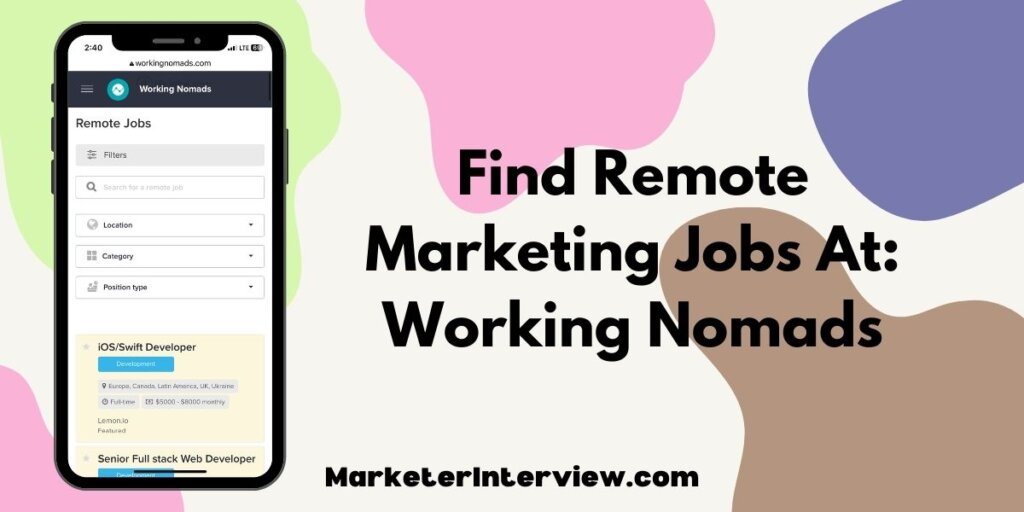 find remote marketing jobs working nomads Find Dream Remote Marketing Jobs On 10 Sites You've Never Heard Of